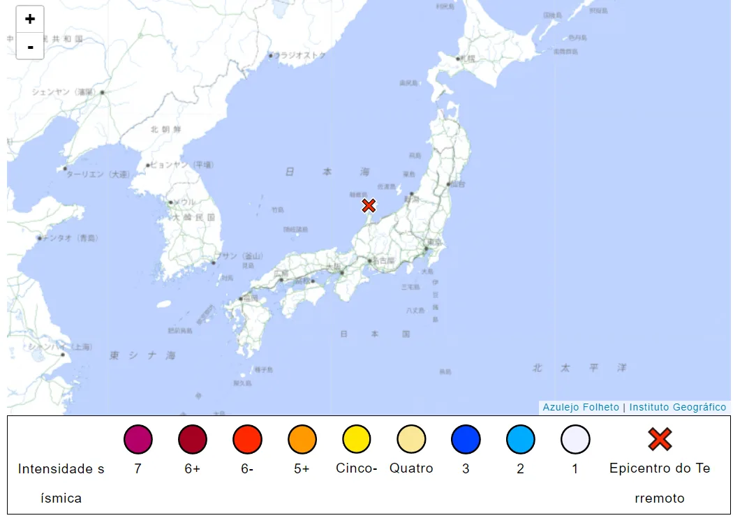 Foto: Reprodução/ Agência de Meteorologia do Japão