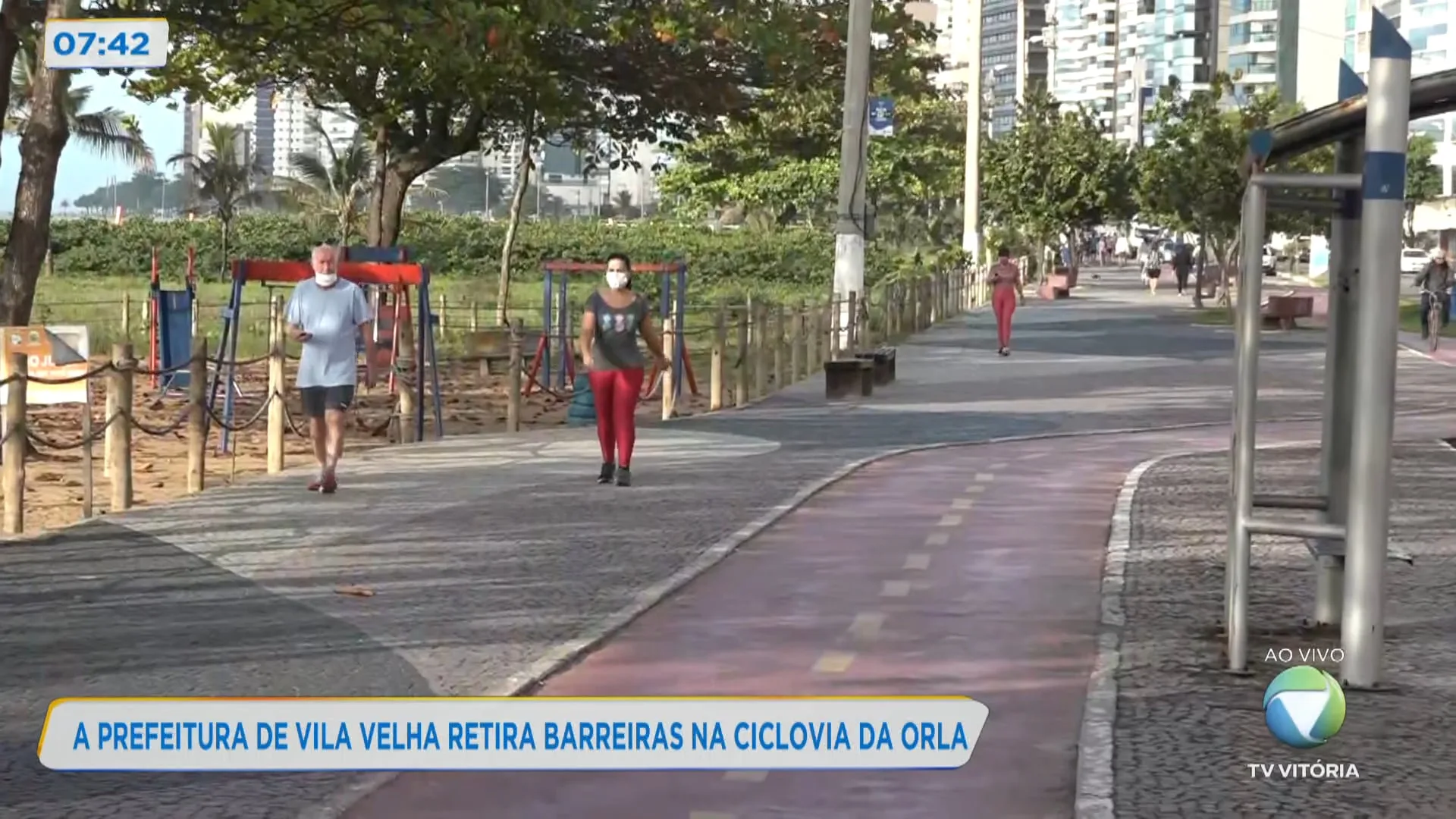 Prefeitura de Vila Velha Retira barreiras na ciclovia da orla