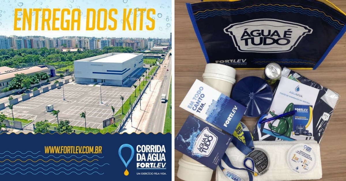 Em 1ª mão, o Kit da Corrida da Água Fortlev! Saiba tudo sobre a entrega de kits e vá pegar o seu