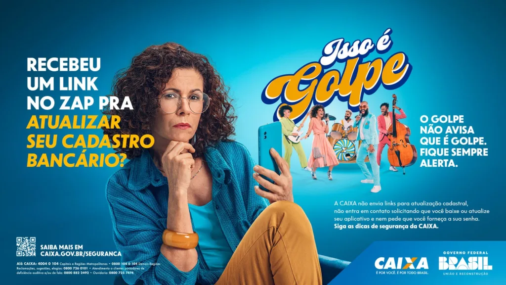 CAIXA lança campanha de segurança contra golpes bancários CAIXA lança campanha de segurança contra golpes bancários