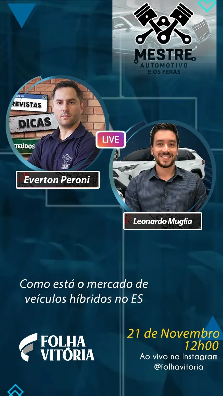 Live do Folha: no 'Mestre Automotivo' especialista fala sobre o mercado dos veículos híbridos no ES