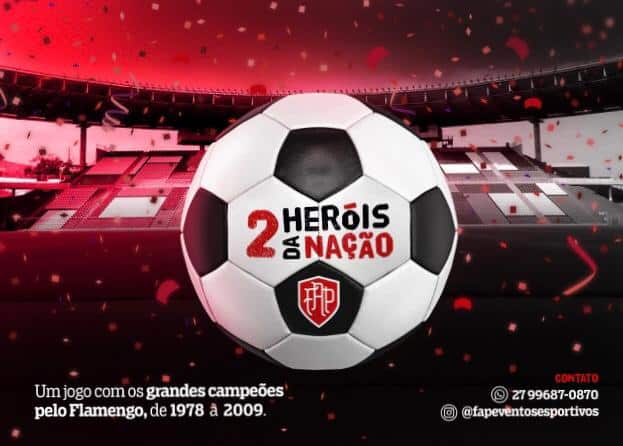 2º  Heróis da Nação vai trazer ídolo dos Flamengo em evento beneficente