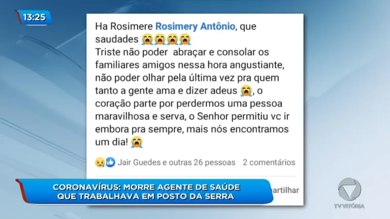 Morre agente de saúde, na Serra