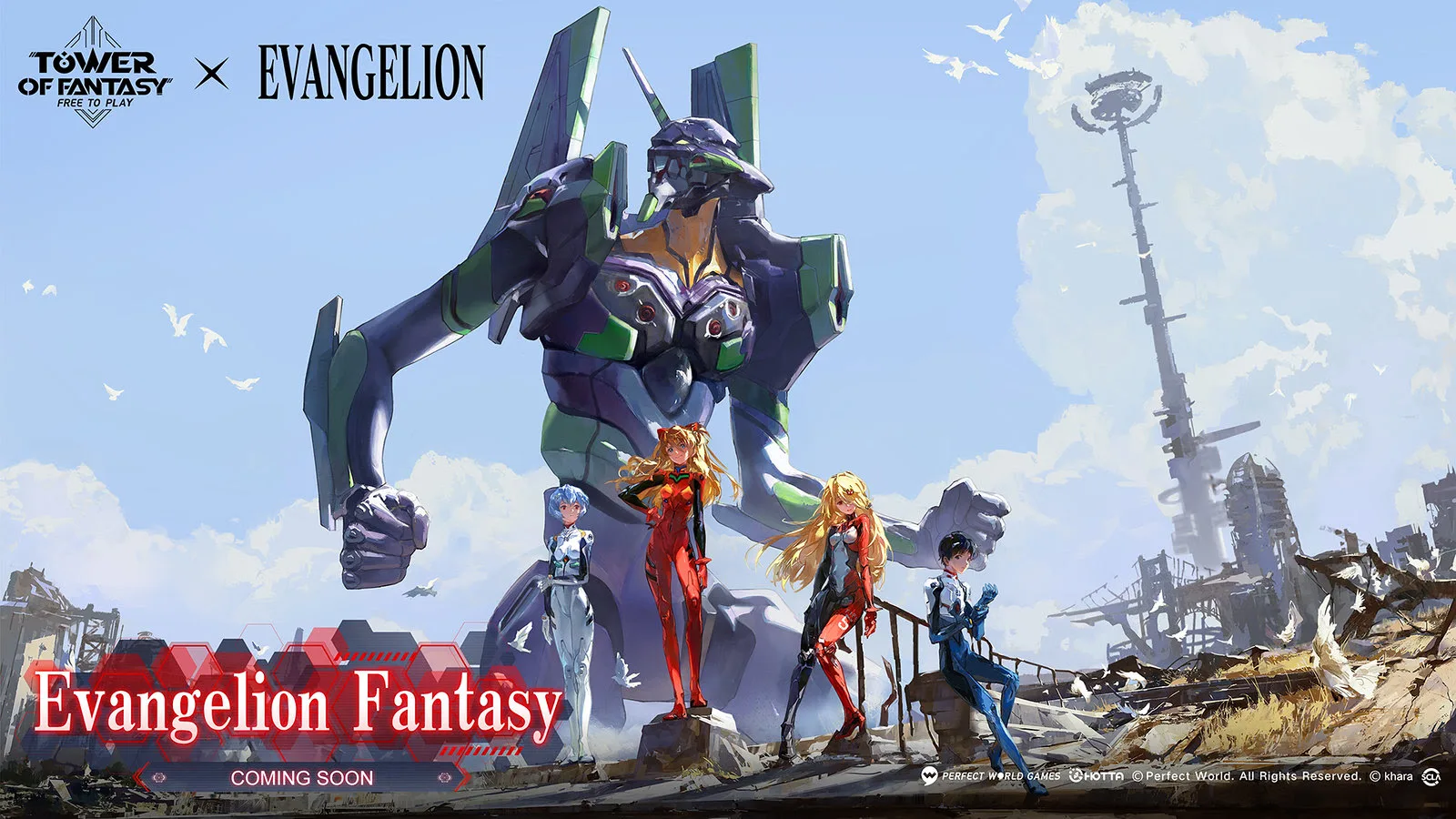 Tower of Fantasy faz collab com EVANGELION