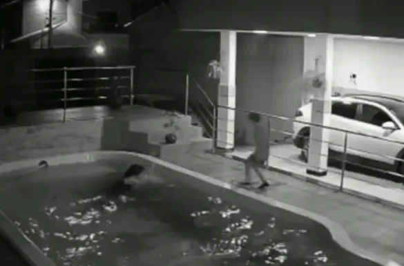 VÍDEO | Menino de 11 anos pula na piscina para salvar cachorro de estimação na Serra