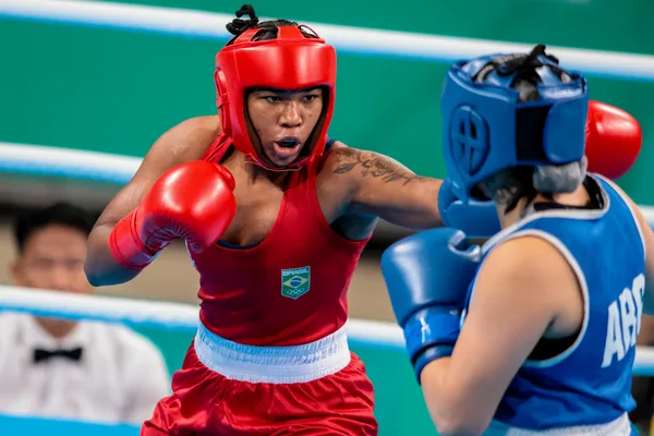 20.10.2023 – Jogos Pan-americanos Santiago 2023 – Eliminatórias Boxe 75kg – Viviane Pereira – Foto de Miriam Jeske/COB @miriamjeske_