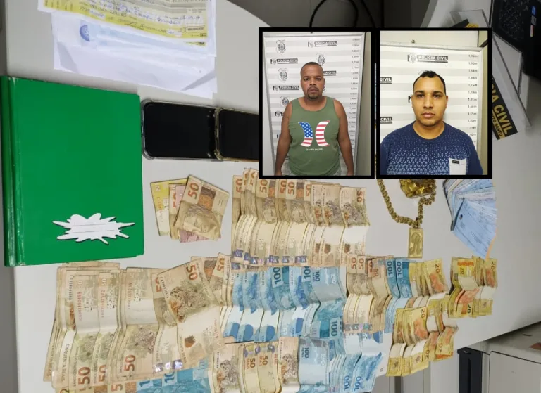 Suspeitos de venderem remédios roubados e praticarem agiotagem são presos com R$ 50 mil e armas em Cariacica