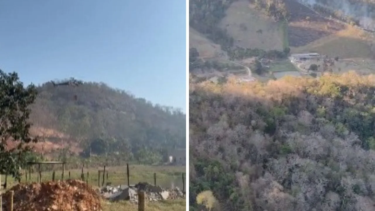 Incêndio no Sul do ES destrói o equivalente a 100 campos de futebol