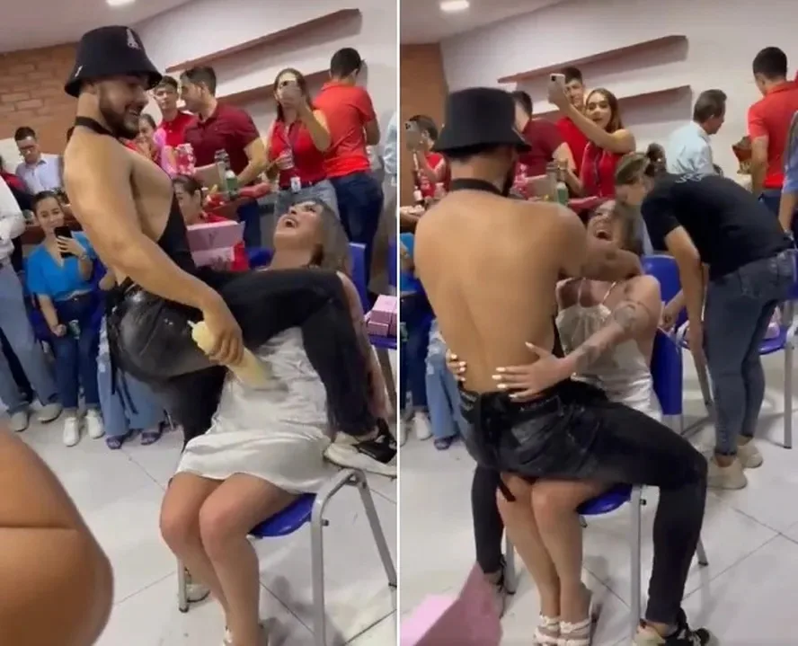 O que? Vídeo: juíza recebe lap dance em sala de tribunal: "Dia do Amor"