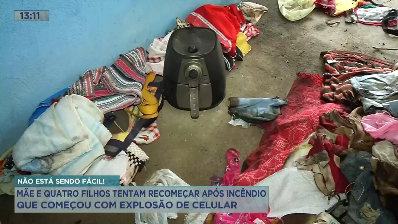 Família que perdeu tudo após incêndio em casa precisa de ajuda