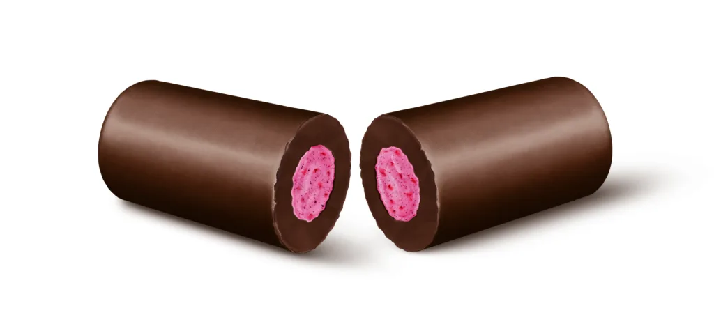baton creme morango bastao partido 15cm