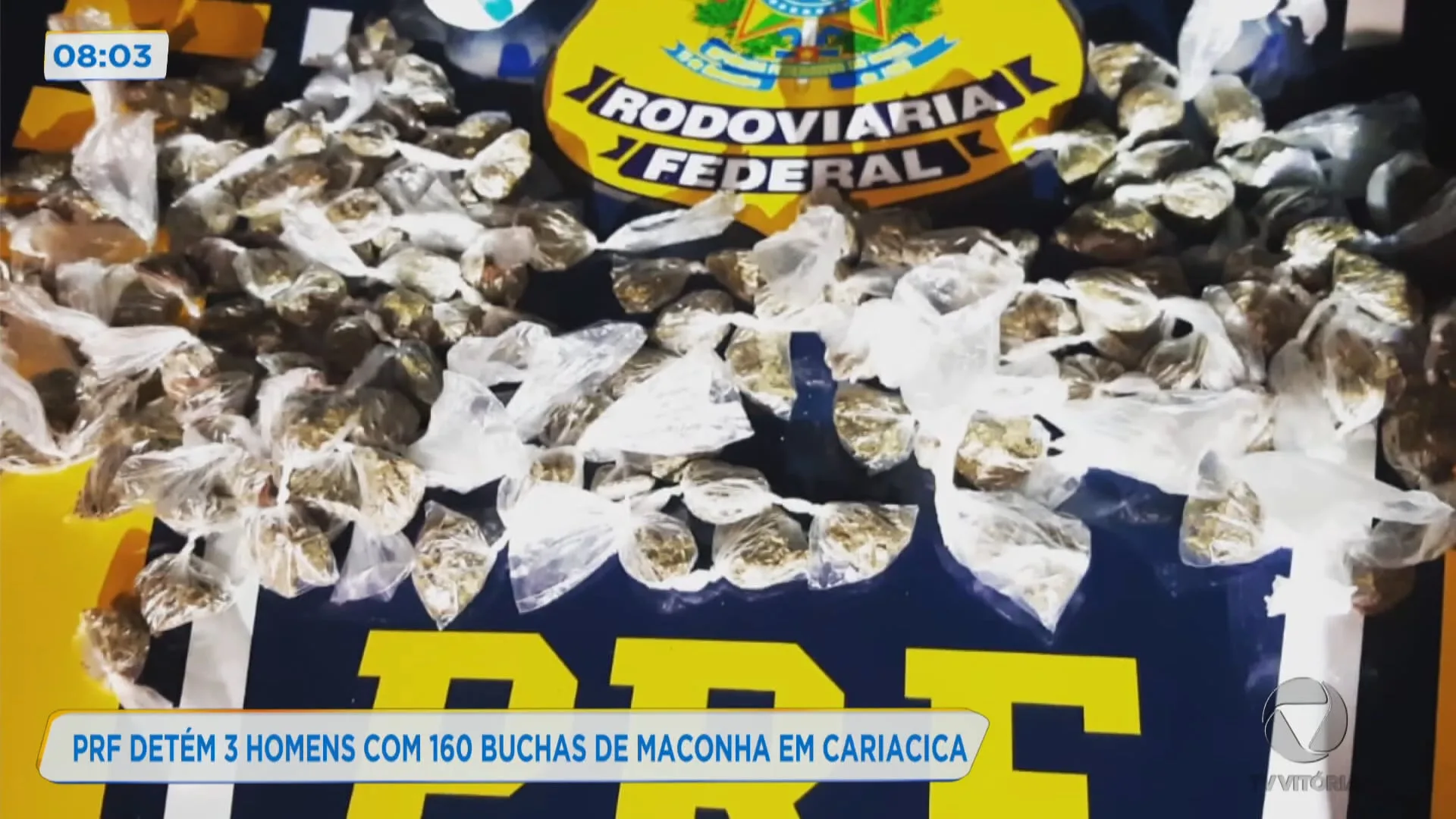 PRF detém 3 homens cm 160 buchas de maconha em Cariacica