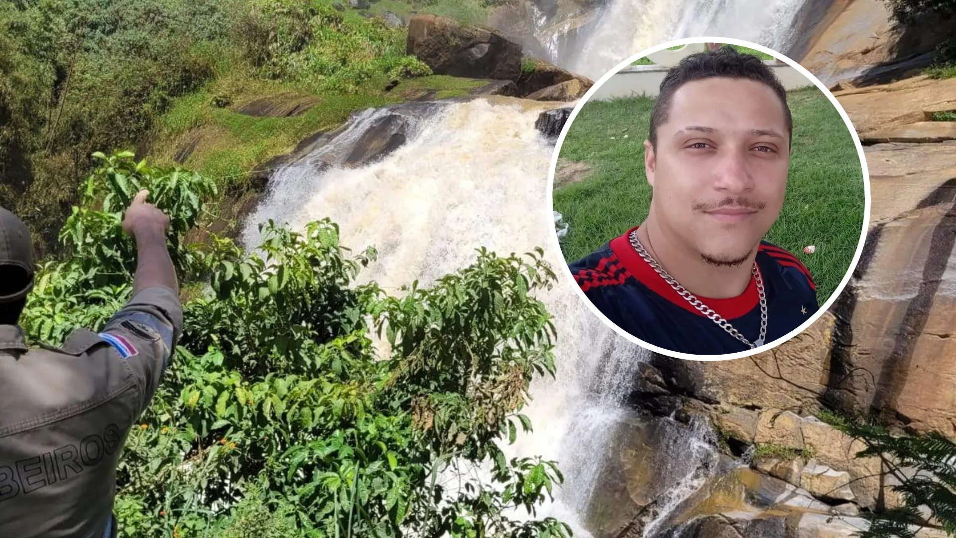 Banhista que caiu em cachoeira no Sul do ES segue desaparecido