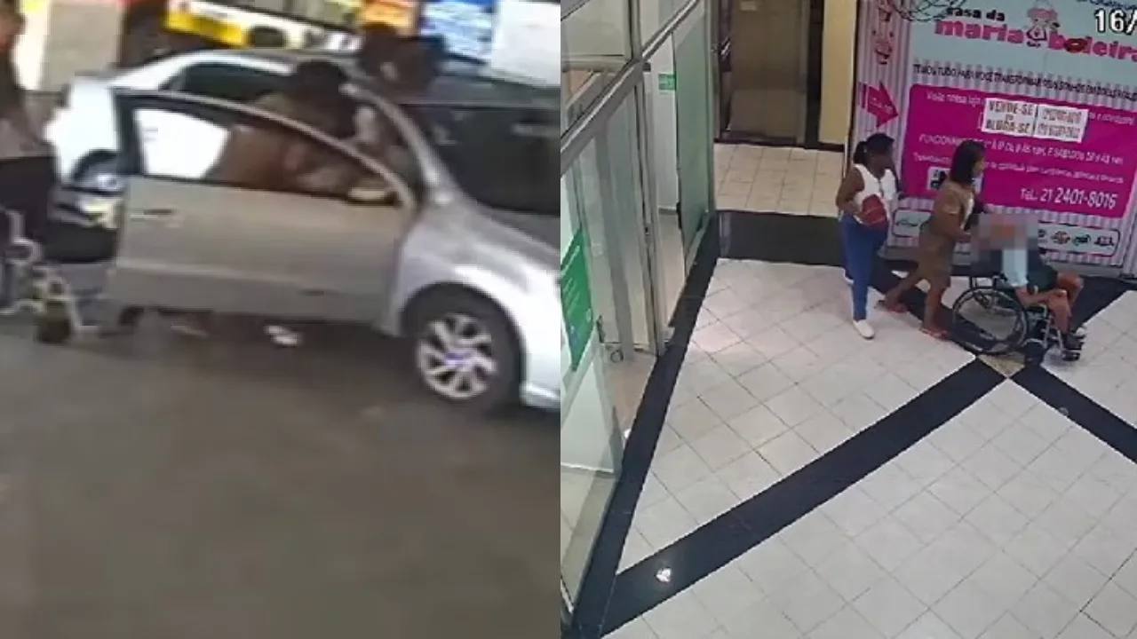 Novas imagens mostram mulher com idoso morto em shopping; veja vídeo