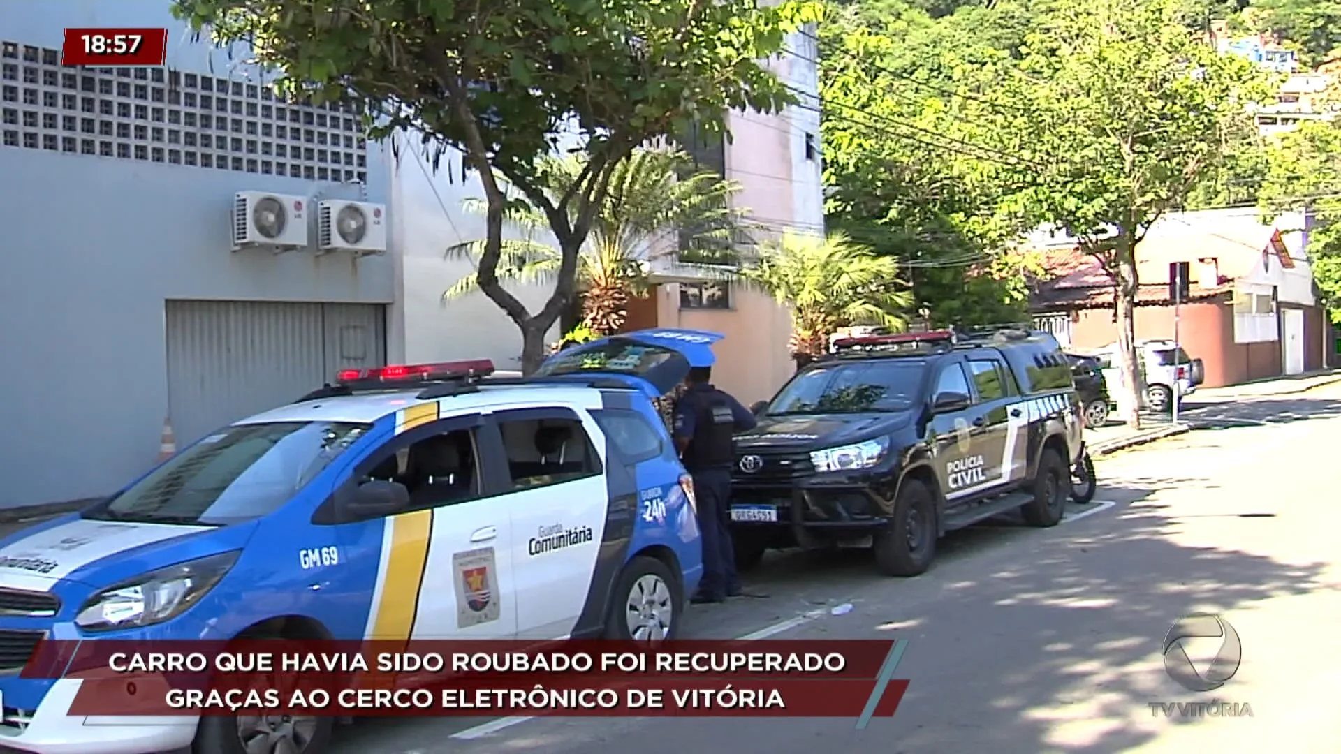 Carro é recuperado em Vitória depois que motorista foi flagrado pelo cerco eletrônico