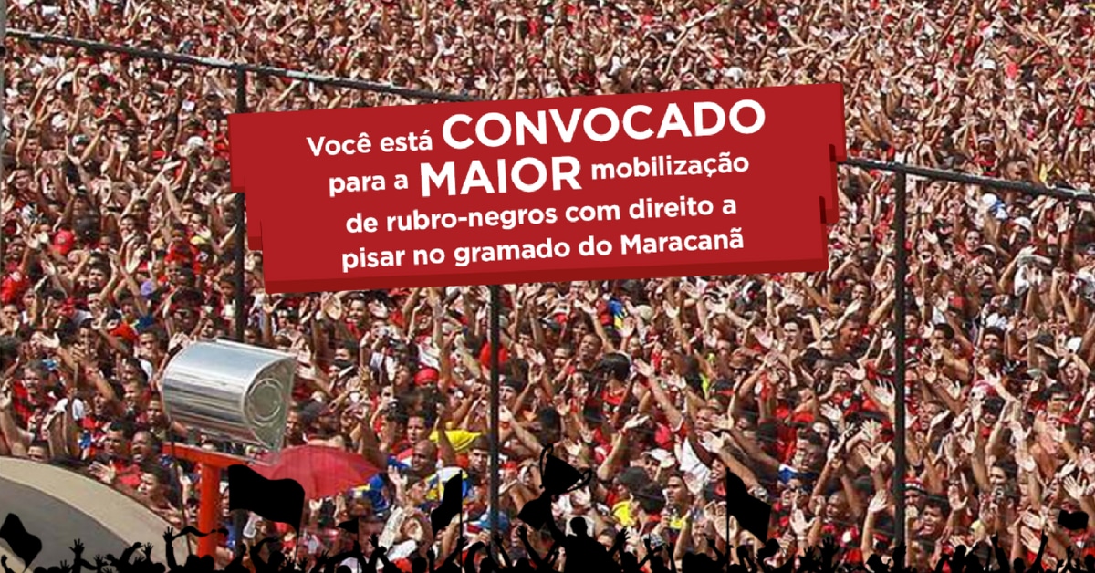 Alô, Nação Rubro Negra! Flamengo lança corrida que passa pelo gramado do Maracanã