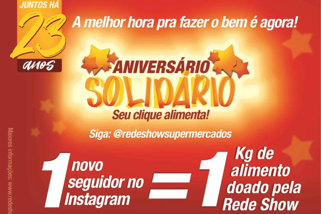 Um clique para fazer o bem! Rede Show celebra aniversário com campanha para ajudar instituições do ES
