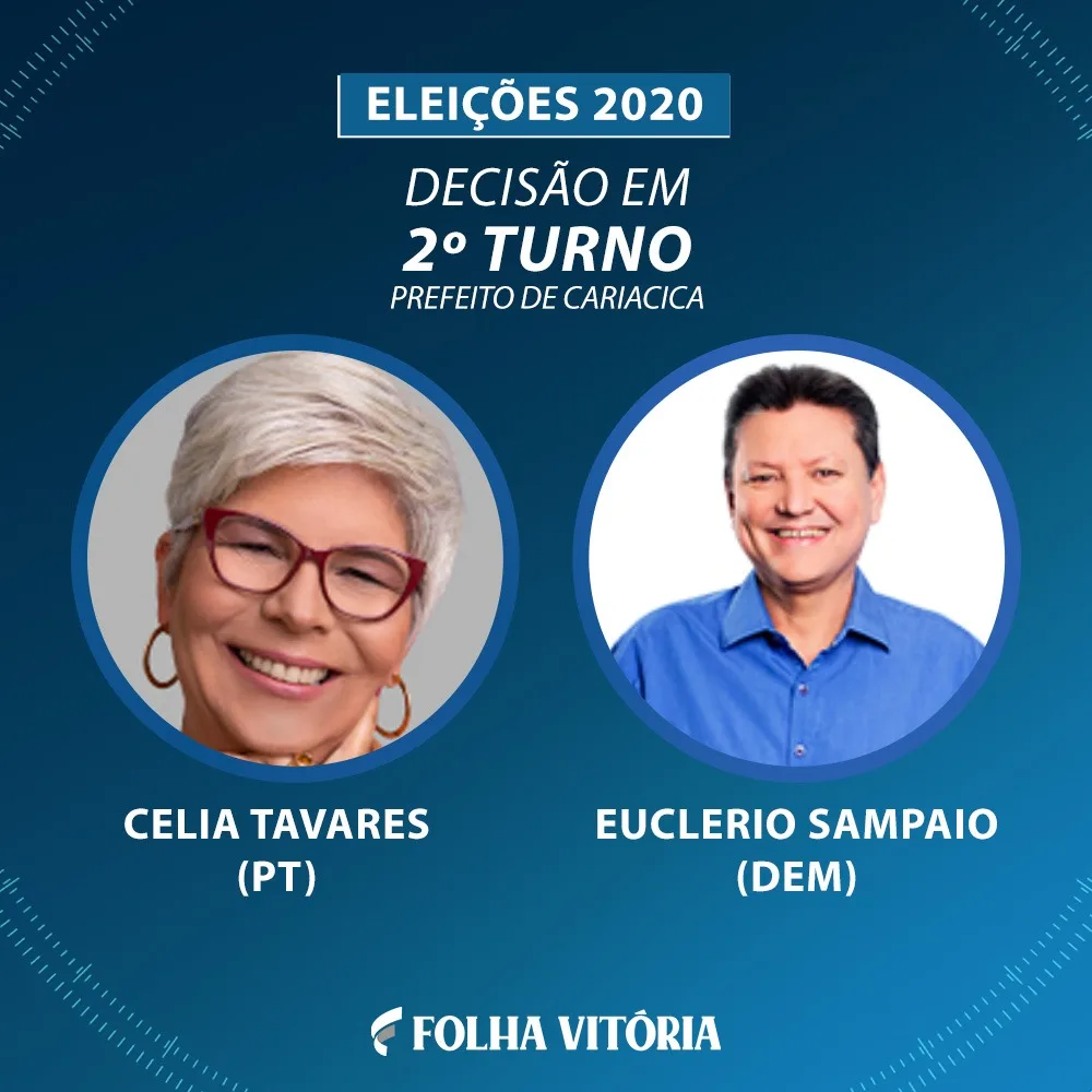 2º turno em Cariacica! Euclerio Sampaio e Célia Tavares disputam a preferência dos eleitores