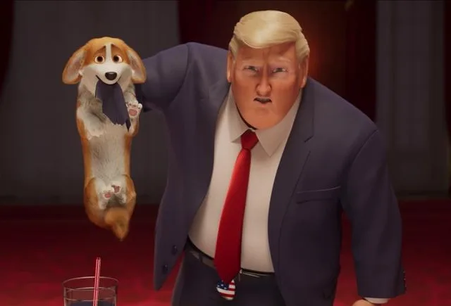 As aventuras do cãozinho da rainha da Inglaterra; nova animação tem Trump como personagem