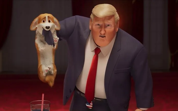 As aventuras do cãozinho da rainha da Inglaterra; nova animação tem Trump como personagem