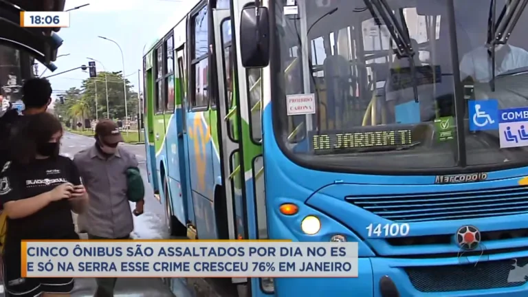 Números mostram redução de casos mas 5 ônibus ainda são assaltados por dia no ES