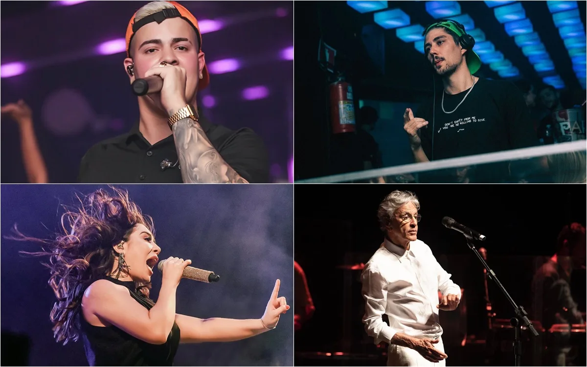 Jottapê, música eletrônica, Naiara Azevedo, Caetano Veloso e muito mais para curtir no fim de semana