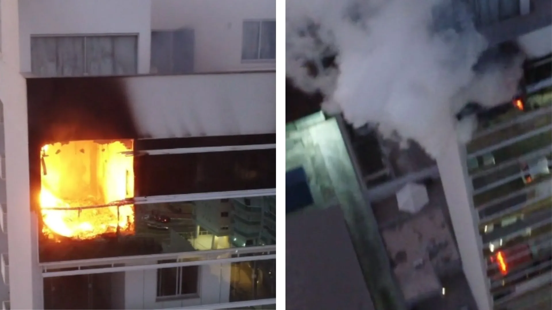 VÍDEO | Imagens feitas com drone mostram incêndio em apartamento em Vila Velha