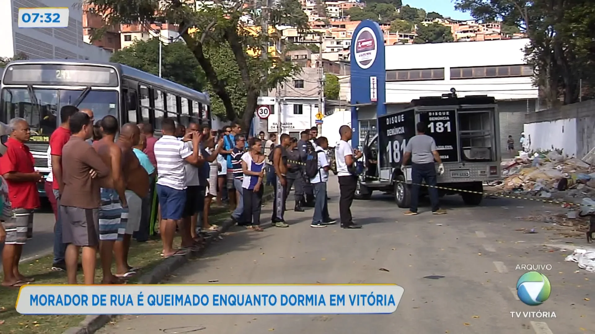 Morador de rua é queimado enquanto dormia em Vitória