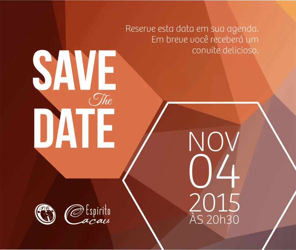 Save The Date Espírito Cacau