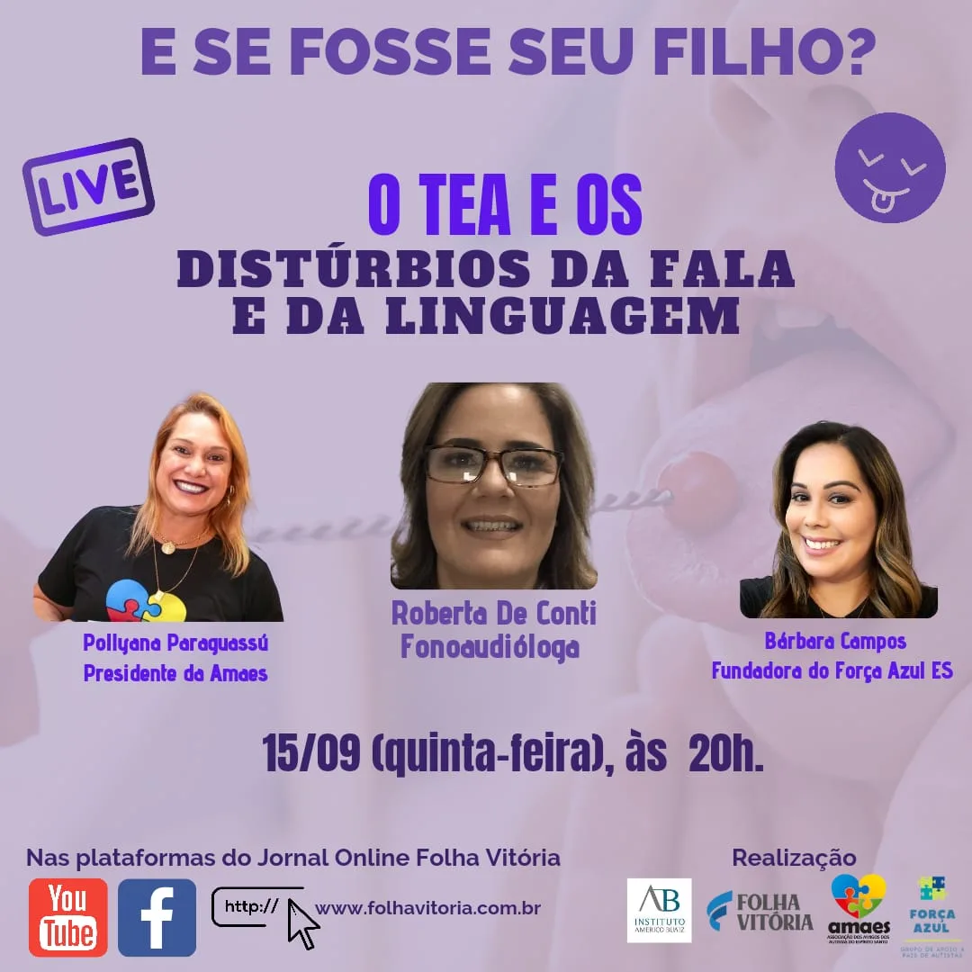 "E se fosse seu filho?": live com fonoaudióloga explica os distúrbios da fala e da linguagem no TEA