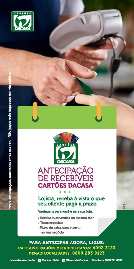 Antecipação de recebíveis - Dacasa