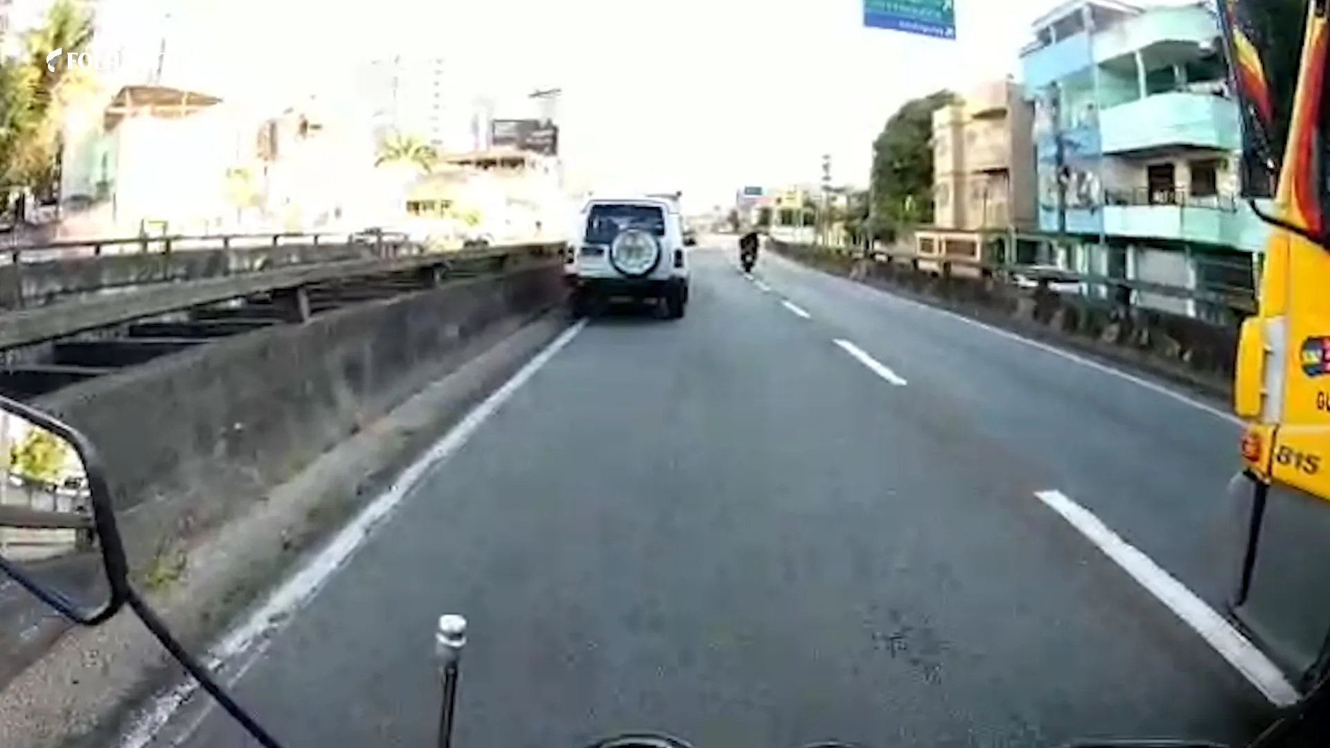 Vídeo flagra motorista dirigindo em zigue-zague na Terceira Ponte