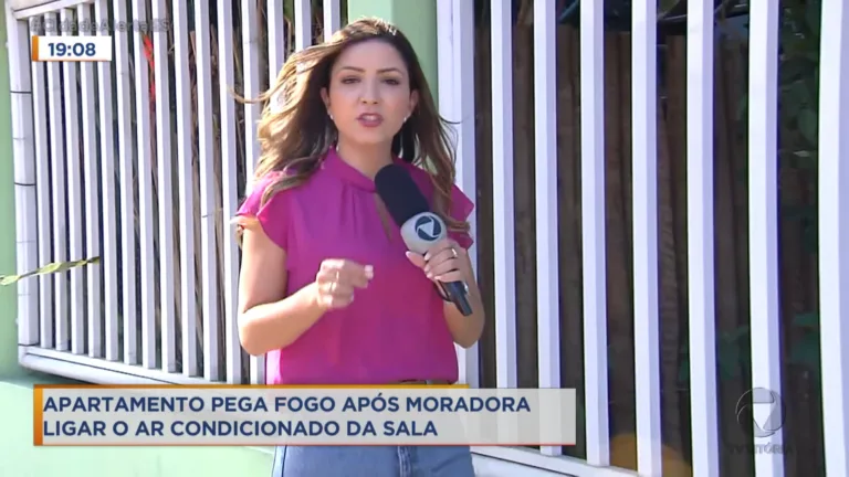 Apartamento pega fogo em Vitória