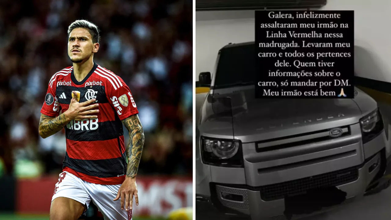 Atacante do Flamengo, Pedro tem carro roubado no Rio