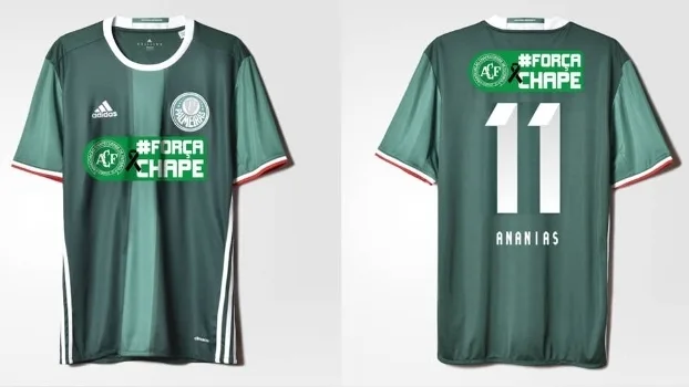 Palmeiras divulga camisa de homenagem à Chapecoense para última rodada