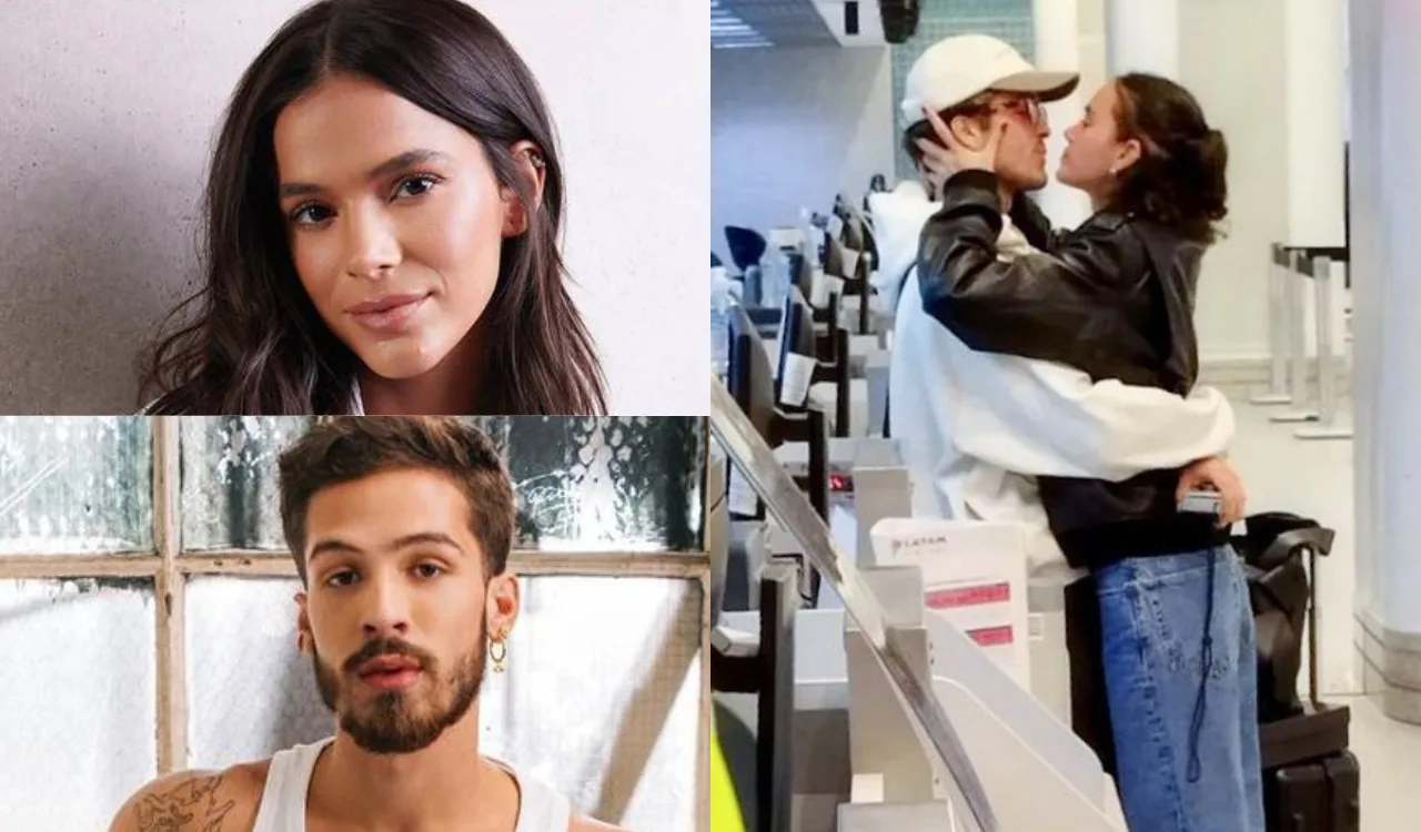 Bruna Marquezine surge aos beijos com João Guilherme