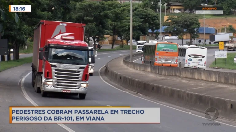 Comunidade cobra passarela em trecho perigosa da BR-101