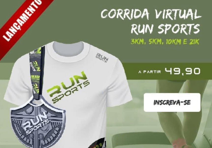 Corrida virtual abre inscrições e dá direito até a medalha