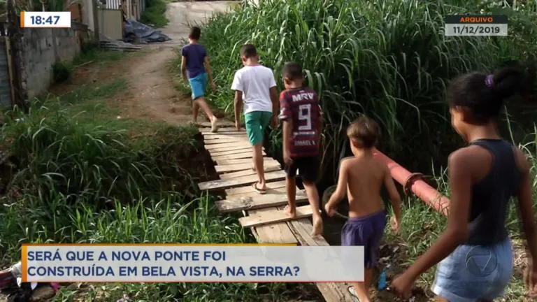 Depois de muita espera finalmente comunidade ganha ponte na Serra