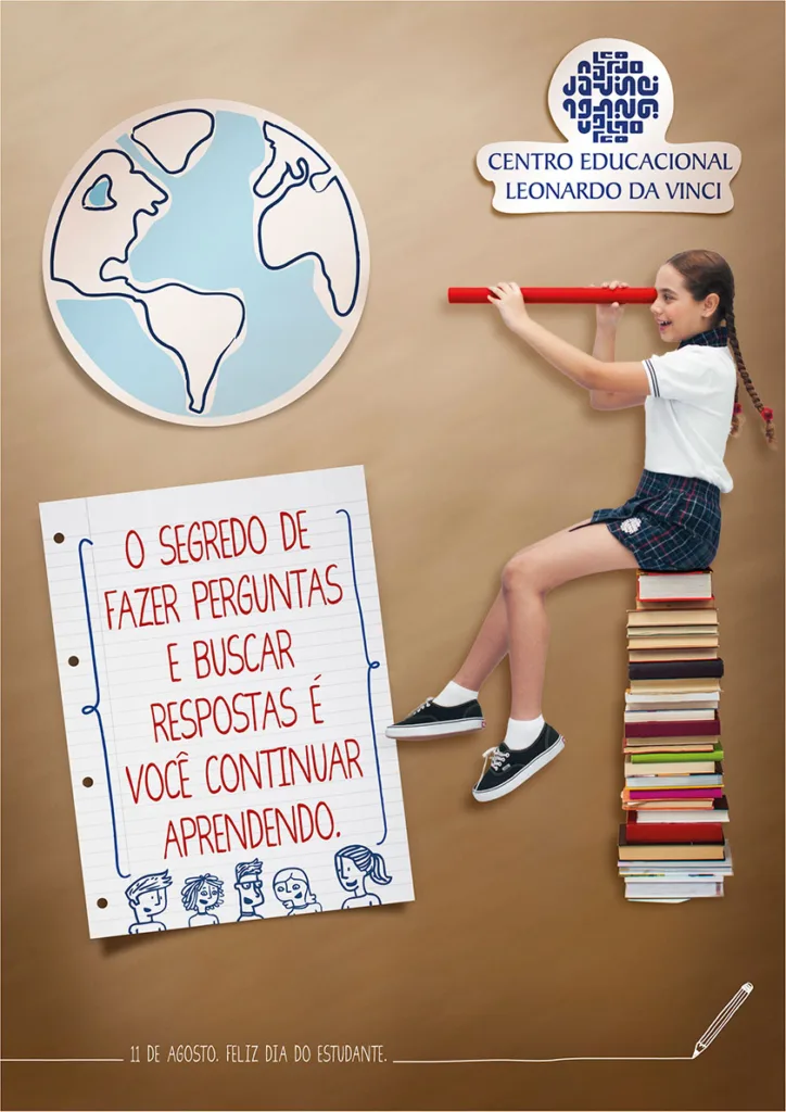 estudante cartaz