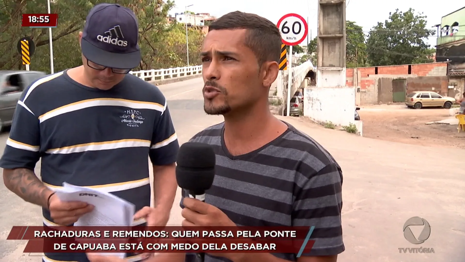 Ponte de Capuaba está cheia de rachaduras e remendos