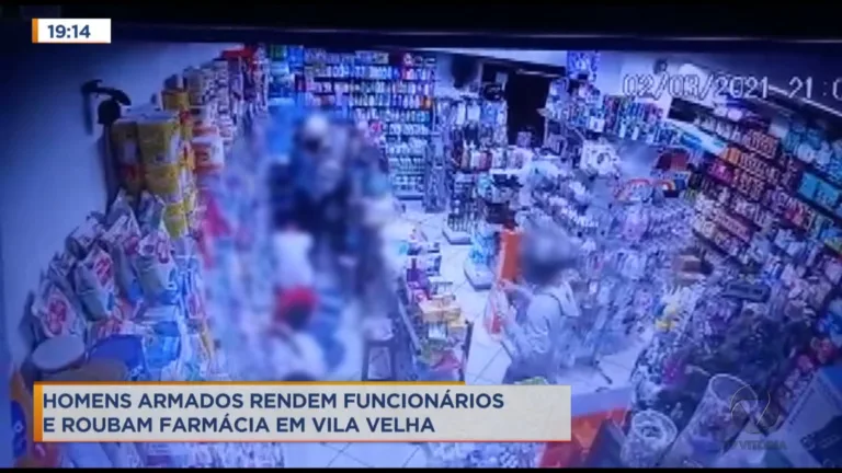 Bandidos armados assaltam farmácia e ameaçam funcionários em Vila Velha
