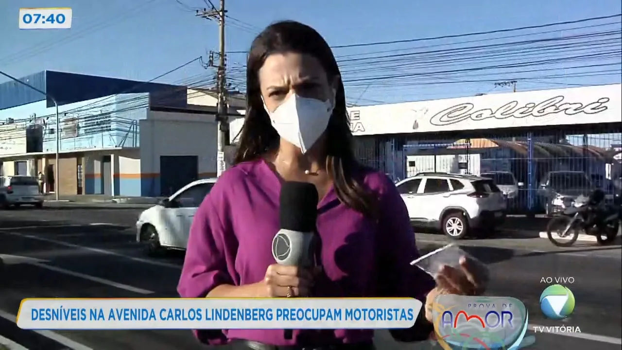 Desnível em asfalto na Lindenberg