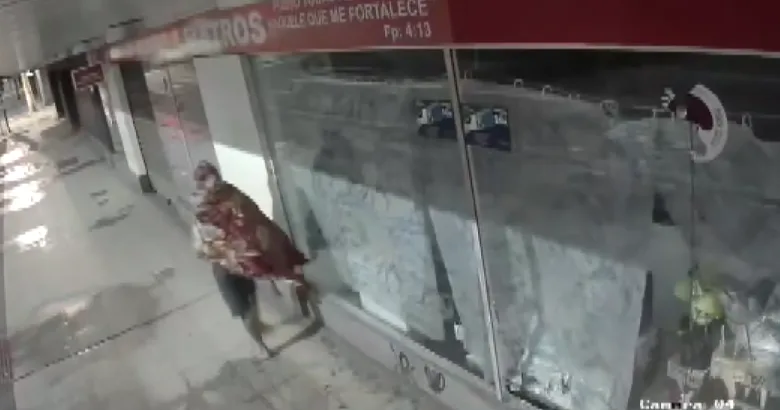 VÍDEO | Homem quebra vitrine de loja com marreta e comparsas furtam produtos em Vitória