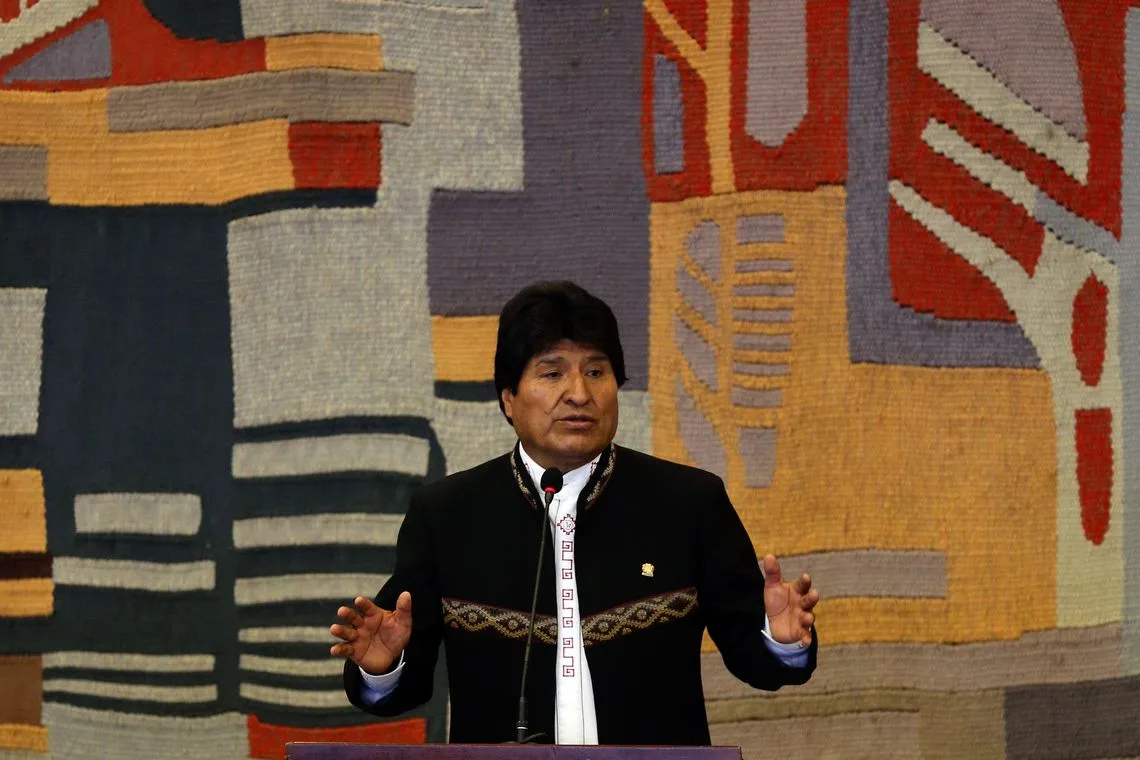 Brasília – O presidente da Bolívia, Evo Morales, discursa durante almoço no Palácio Itamaraty (José Cruz/Agência Brasil)