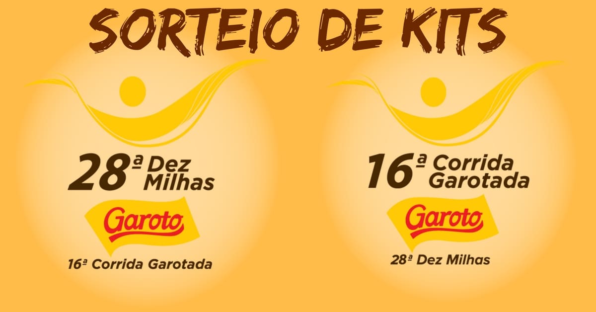 Novo sorteio! Quer ganhar kits da Dez Milhas Garoto e da Corrida Garotada?