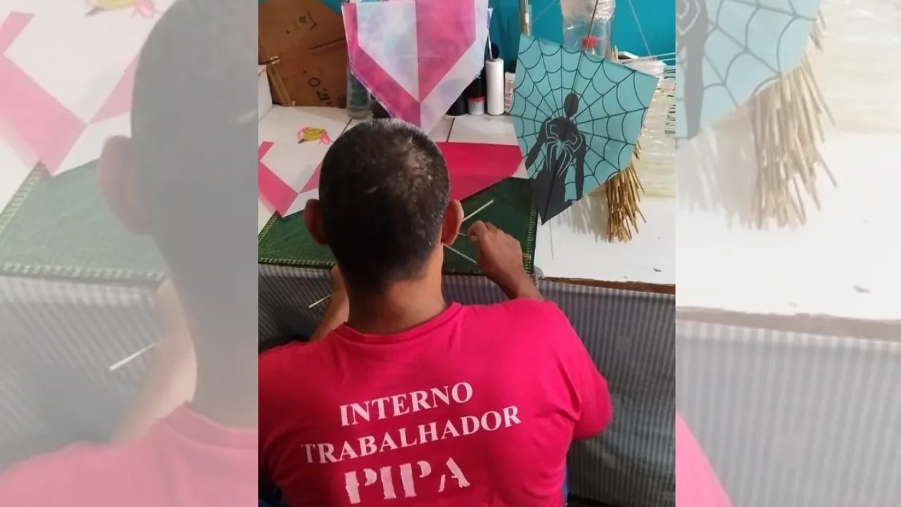 Projeto prisional no ES produz pipas e promove brincadeiras