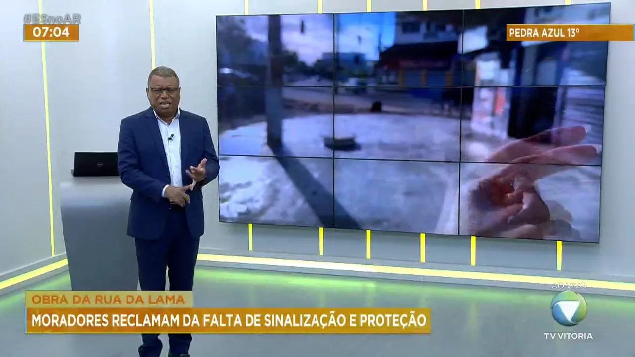 Obra na Rua da Lama: falta de sinalização