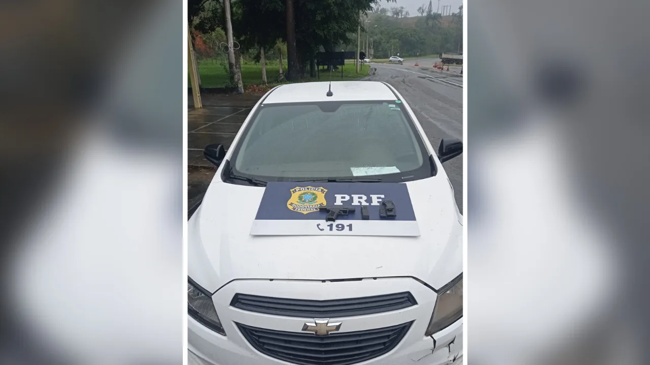 Motorista é preso na BR-101 com arma e carro com aluguel vencido há 4 anos