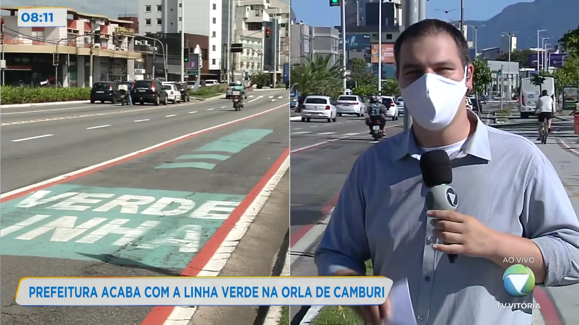 Prefeitura de Vitória acaba com a linha verde na praia de Camburi